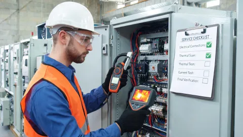Industrial maintenance thermal inspection