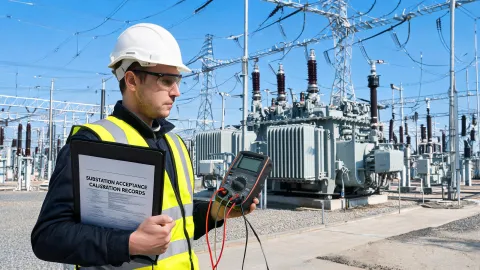 Power utility substation testing